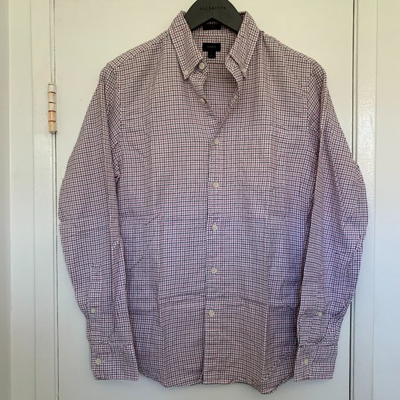 Pre-owned Men's J Crew tattersall plaid Flannel Size Small - Picture 3 of 9